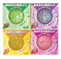 Marshmello Sparkle Squishy Ball