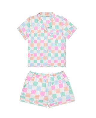 iScream Smiley Check Shorts Lounge Set