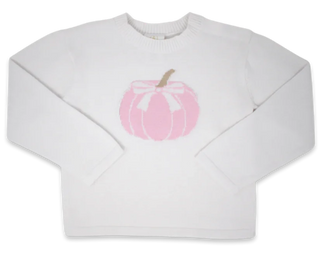 Cozy Up Pumpkin Sweater - White