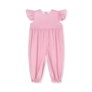 Angel Romper - Princeton PRIPK - Princeton Pink Pink Corduroy with Middletown Floral Ribbon (FW25)