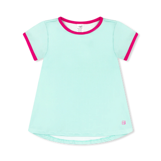 Set Athleisure Bridget Basic Tee - Cool Mint/Power Pink