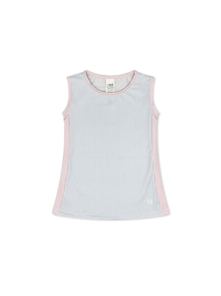 Set Athleisure Maddy Tank - Cotton Candy Blue/Pink Ministripe