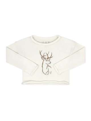 Ryan Roll Neck Sweater- Khaki Deer