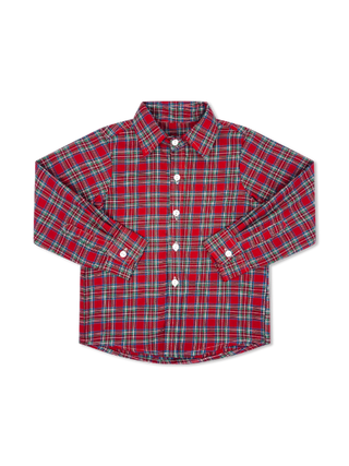 Lullaby Set Brees Button Down- Woodstock Plaid