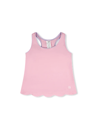 Set Athleisure Anna Scallop Tank -  Cotton Candy Pink, Petal Purple