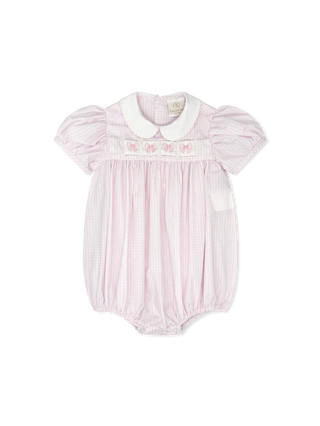 Ruth Ribbon Bubble - Classic Pink Windowpane