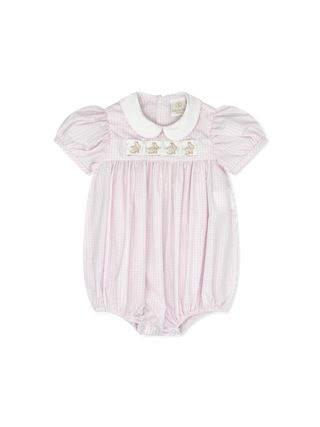 Ruth Ribbon Bubble - Classic Pink Windowpane