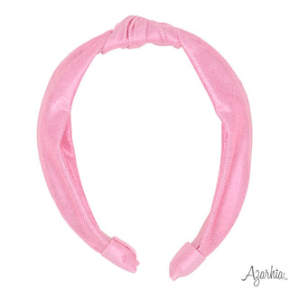 Azarhia Top Knot Headband - Pink Shimmer