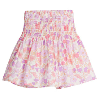 Bisby Shirred Circle Skirt Lisle Lavender Floral