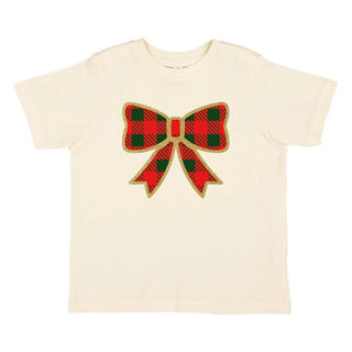 Sweet Wink Christmas Plaid Bow Short Sleeve T-shirt