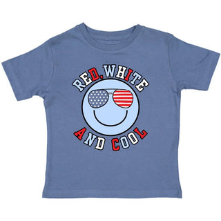 Sweet Wink Red, White & Cool Patriotic Smiley Face S/S T-Shirt