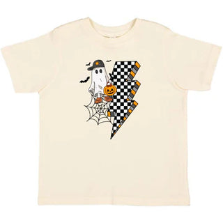 Sweet Wink Checker Ghost Halloween Short Sleeve T-Shirt