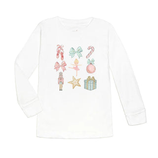 Sweet Wink Nutcracker Cutie Christmas Long Sleeve Shirt- White