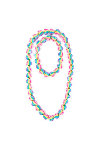 Great Pretenders Heart of Many Colors Necklace & Bracelet Set
