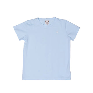 The Oaks Solid Light Blue S/S Signature Tee with White Acorn