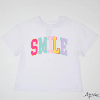 Azarhia Smile Boxy White Tee