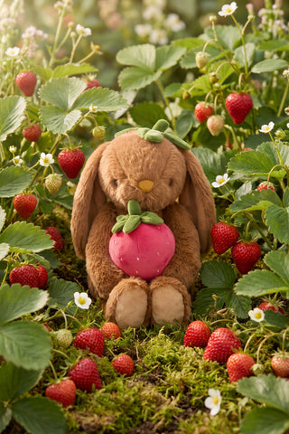 Strawberry Penelope the Bunny plush scene