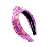 Brianna Cannon Child Size Metallic Iridescence SPOOKY Headband with Crystals