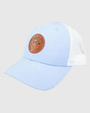 GOAT USA Carolina Blue Leather Patch Trucker Hat