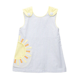 Zuccini Blue Seersucker Sun Blythe Dress