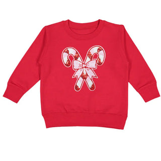Sweet Wink Candy Cane Patch Christmas Sweatshirt