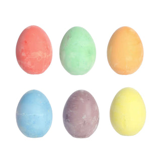 6Pc - 2.25" Egg Sidewalk Chalk