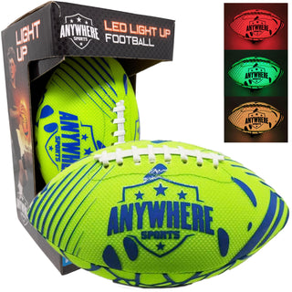 Pro Glow Light-Up Football Size 6 - Green/Blue