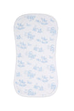 Nella Pima Toile Burp Cloth Blue