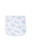 Nella Pima Toile Burp Cloth Blue