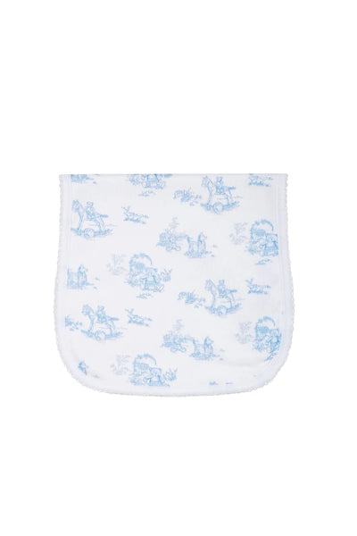 Nella Pima Toile Burp Cloth Blue