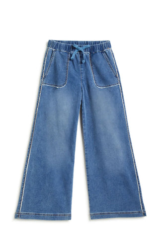 Tractr Wide Leg w Drawstring Jeans
