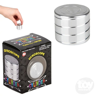 Silver Cylinder Gyroscope