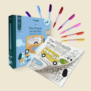 Wheels on the Bus Tales - Reusable Coloring Book
