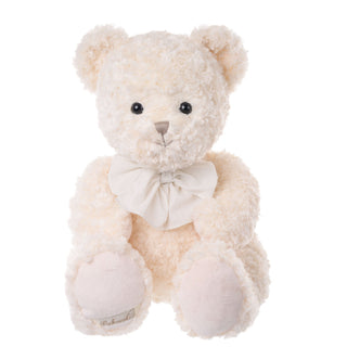 Bukowski Bears The Big Boy Waldemar large curly white plush teddy bear with bowtie