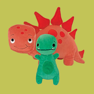 12.5" Tiny T.Rex and Pointy Plush Pair Doll