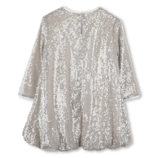 Light Gold Ceremony LS Sequin Dress