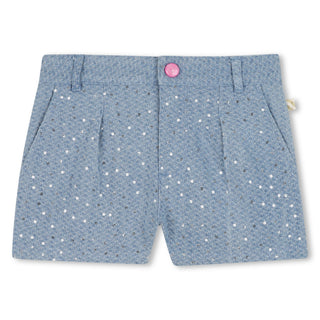 Denim Shorts w/ Sequin