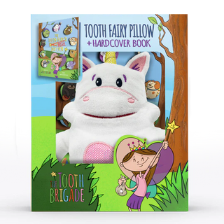 The Tooth Brigade Sprinkles the Unicorn Tooth Pillow and Book Gift Set