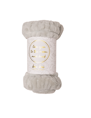 Bei Bei Love You to the Moon and Back faux fur blanket
