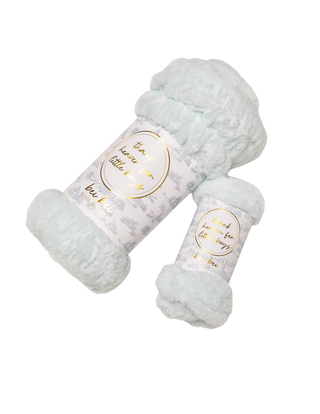 Bei Bei Thank Heaven for Little Boys faux fur blanket, additional view