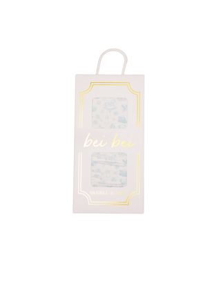 Bei Bei bamboo swaddle in blue Nursery Toile