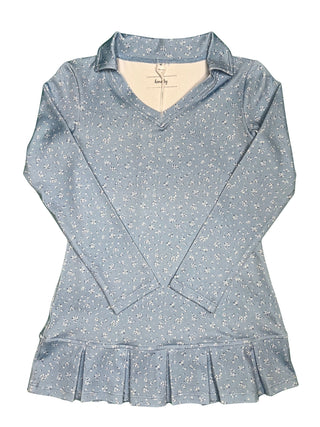 Honesty Blue Floral Pleated Dress