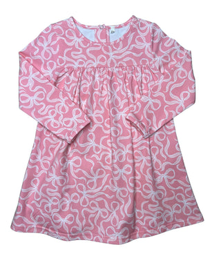 TRUE Pink Bow Long-Sleeved Knit Dress