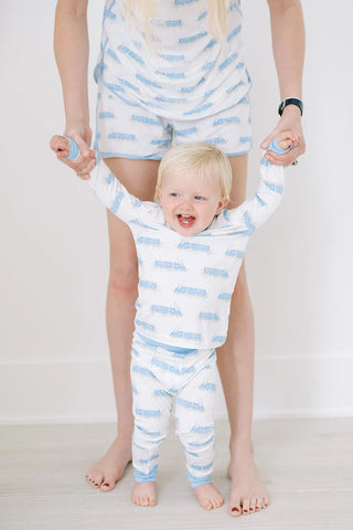 Uptown Baby Blue L/S Train 2Pc Pajama Set