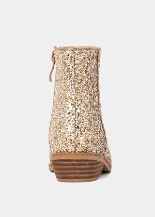 Kids Vanilla Mini Boots - Gold Sparkle