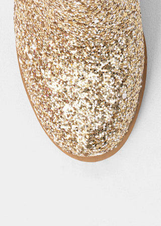 Kids Vanilla Mini Boots - Gold Sparkle