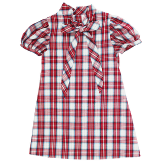 Bailey Boys Cranberry w/ Navy Cord Tia Tie Dress