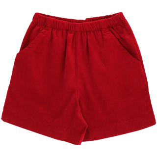 Bailey Boys Cord Elastic Waist Short - Red