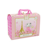 Claris Pink Picnic Basket Tin Tea Set