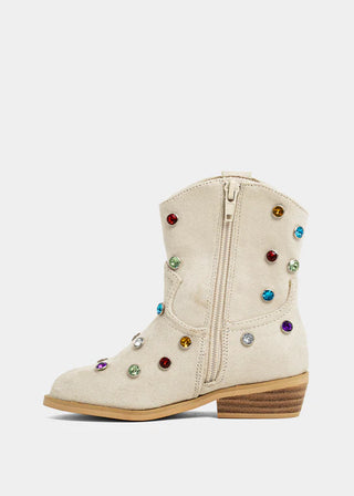 Kids Whoopi Mini Boots - Gray Suede